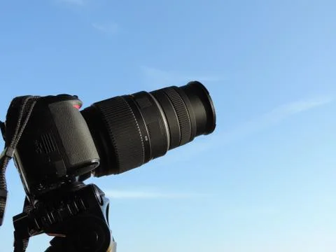 Camera with lens Stock Photos