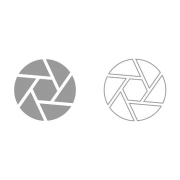 Camera lens shutter it is black icon . Illustrazione stock