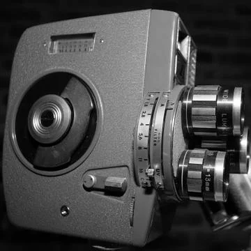 Camera with lens turret Stock Photos