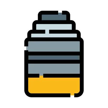 Camera lens vector icon illustrating photography equipment Stock Illustration