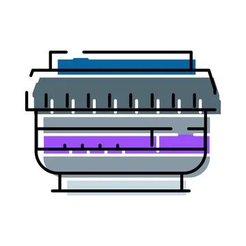 Camera lens vector icon for photography equipment Stock Illustration