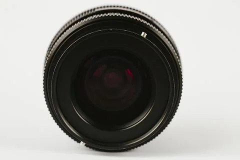 Camera lens on white background Stock Photos