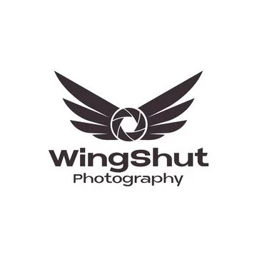 Camera lens with wings logo design vector graphic symbol icon sign illustra.. Stock Illustration