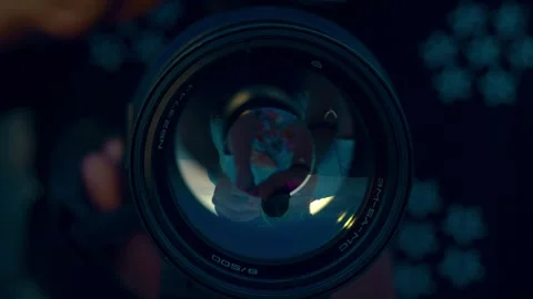 The camera lens zooms in Stock Footage 254502535