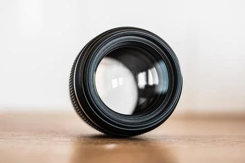 Camera lense with a white background. Photos
