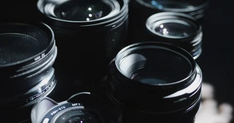 Camera lenses Stock Footage 116908023