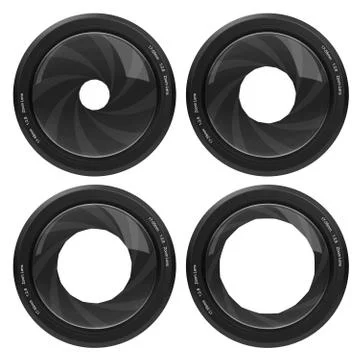 The camera lenses Stock Illustration