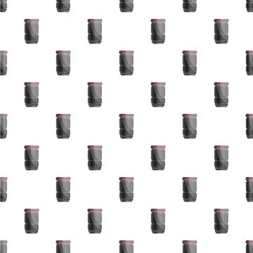 Camera lenses pattern on white background Illustrazione stock