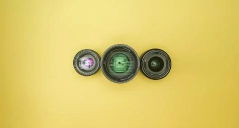 Camera lenses with a smooth background, without reflections Stock Illustration
