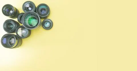 Camera lenses with a smooth background, without reflections Stock Illustration
