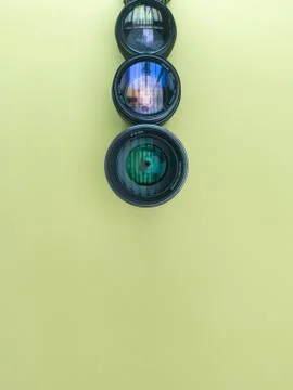 Camera lenses with a smooth background, without reflections Stock Illustration
