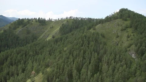 The camera in a light-engine plane flies in the mountains. Vídeos de archivo 119995791