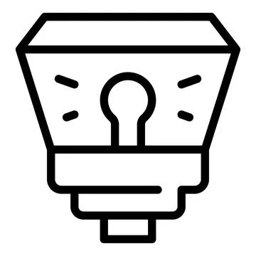 Camera light icon outline vector. Photo studio Stock Illustration