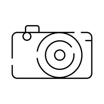 Camera line art icon vector illustration design 스톡 일러스트