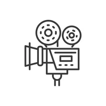 Camera - line design single isolated icon Stock Illustration