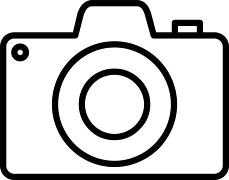 Camera Line Icon Design Stock Illustration