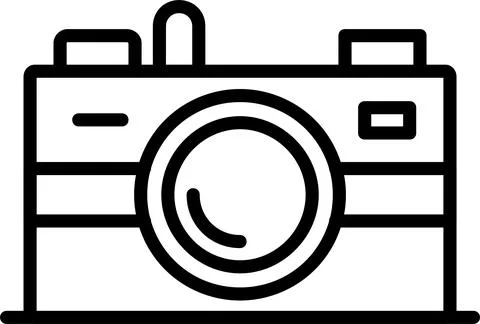 Camera Line Icon Design Stock Illustration