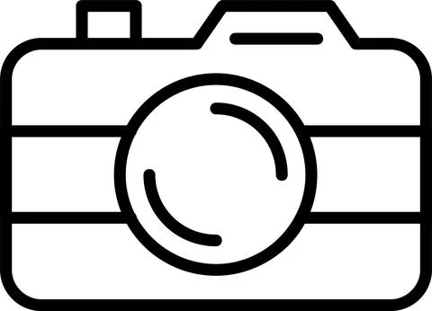 Camera Line Icon Design Stock Illustration