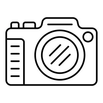 Camera Line Icon 库存插图