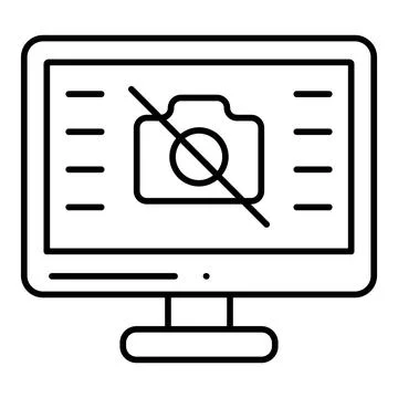 Camera Off Line Icon 库存插图