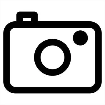 Camera line icon vector illustration isolated on white background Stock Illustration