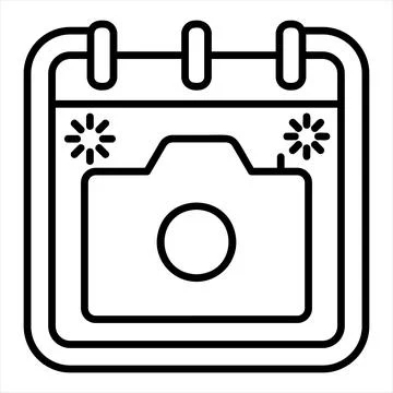 Camera line icon vector illustration isolated on white background Stock Illustration