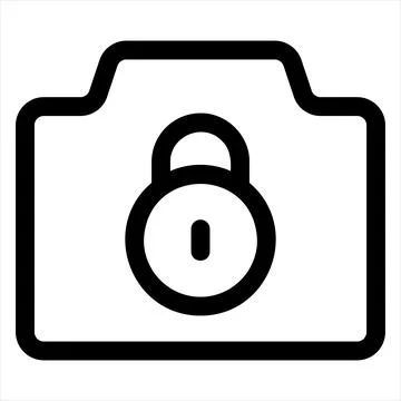 Camera line icon vector illustration isolated on white background Stockillustratie