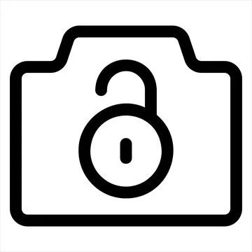 Camera line icon vector illustration isolated on white background Stock Illustration