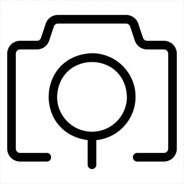 Camera line icon vector illustration isolated on white background Stock Illustration