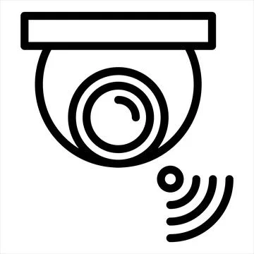 Camera line icon vector illustration isolated on white background Stock Illustration