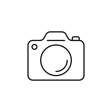 Camera linear icon on white background. Editable stroke Stock Illustration