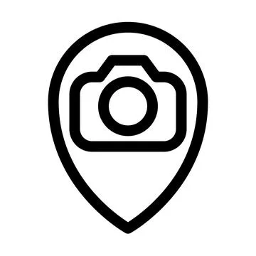 Camera location - clean and modern Photography and videography icon イラスト素材
