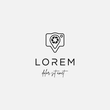 Camera Location Logo Template Vector Symbol Design Stock Illustration