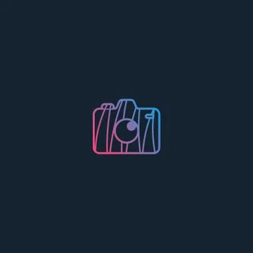Camera logo design vectors unique modern colorful Stock Illustration