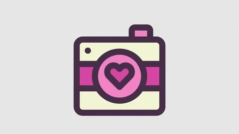 Camera Love Animated Icon Stock Footage 289693744