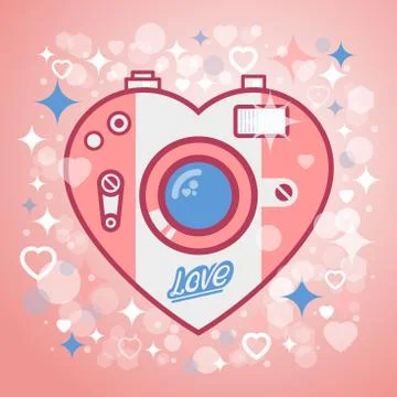 Camera love 库存插图