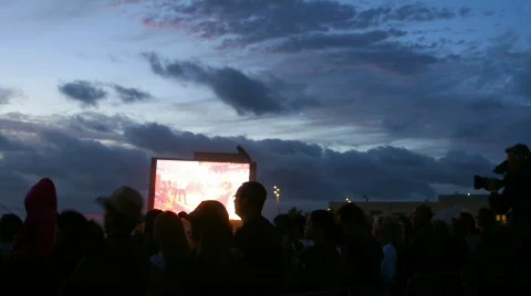 Camera Man at a concert Stock Footage 343256