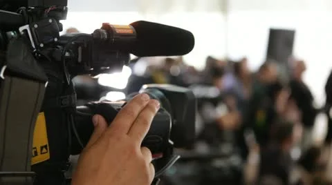 Camera man films catwalk Stock-Footage 12328327