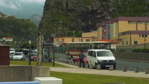 Camera man makes video of Madeira life Stock Footage 90105236