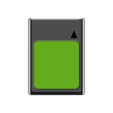 Camera memory card cartoon vector illustration Stock Illustration