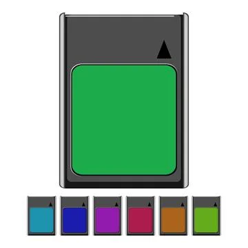 Camera memory card cartoon vector graphic 库存插图