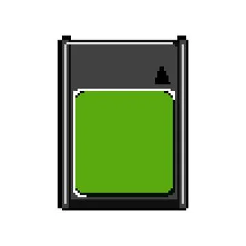 Camera memory card pixel art vector illustration Stock Illustration