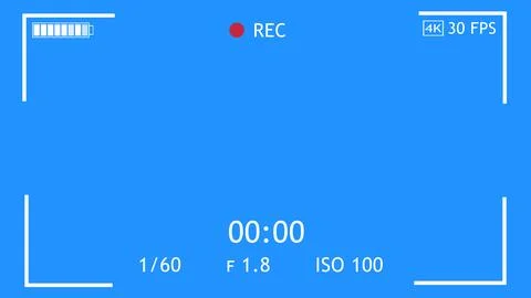 Camera mobile recording screen overlay animation with chroma key. DSLR mobi.. Illustrazione stock