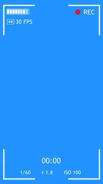Camera mobile recording screen overlay animation with chroma key. DSLR mobi.. イラスト素材