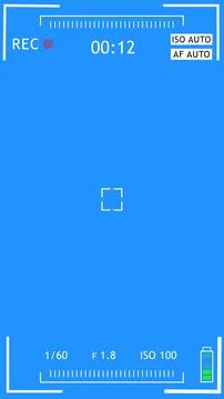 Camera mobile recording screen overlay animation with chroma key. DSLR mobi.. Stock Illustration