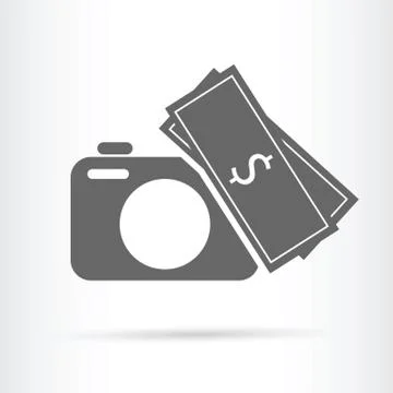 Camera money icon Stock Illustration