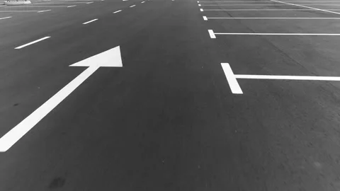 The camera motion above the parking lot Stock Footage 138483899