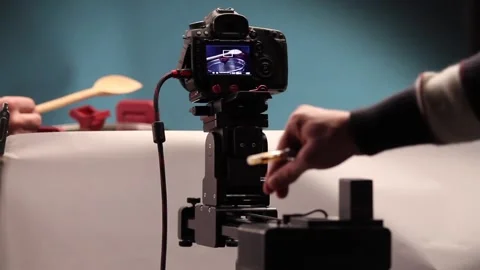 Camera on a motorized slider Stock Footage 237724656