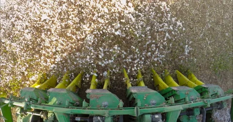Camera mounted on a cotton picker Stock-Footage 68708786