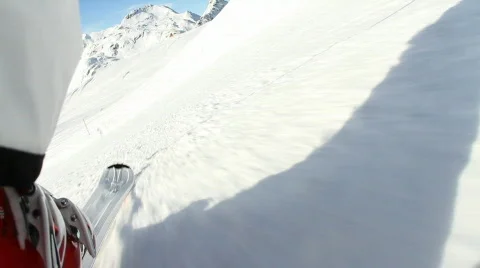 Camera mounted on skis Stock-Footage 598759